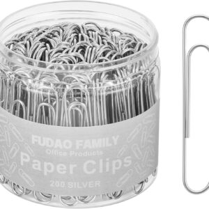 Jumbo Paper Clips, 2 Inch Paper Clip, 200 pcs Large Paperclips